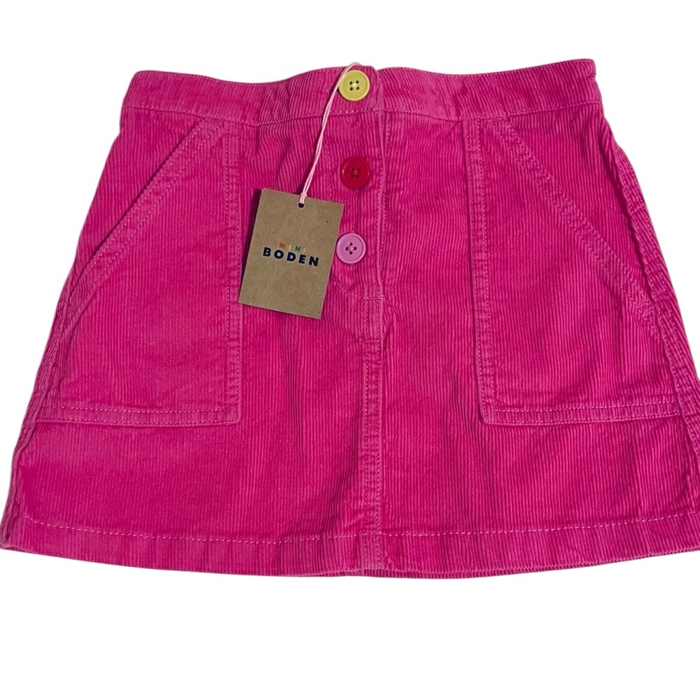 Mini Boden Pink Corduroy Skirt 6-7y NWT